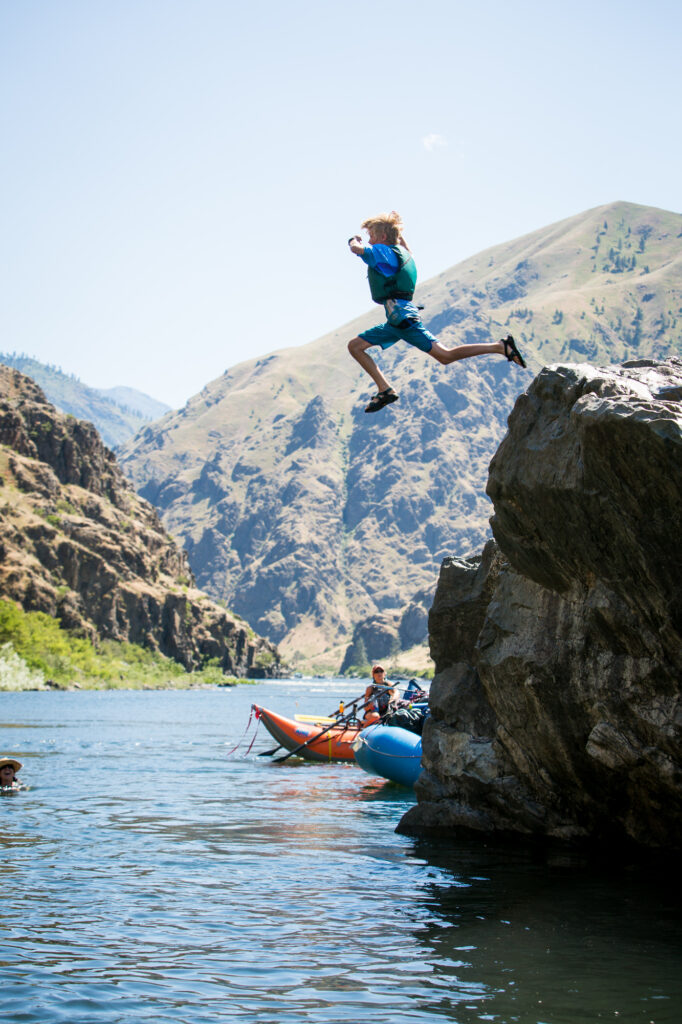 Cliff Jumping in Hell's Canyon