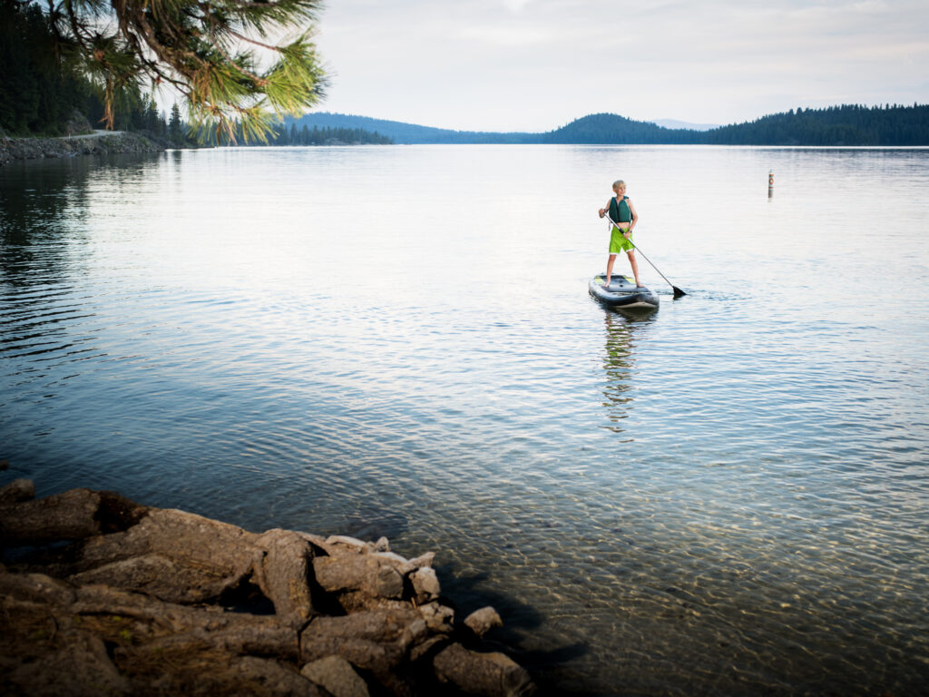 Stand Up Paddle Boarding on Payette Lake, McCall, Idaho